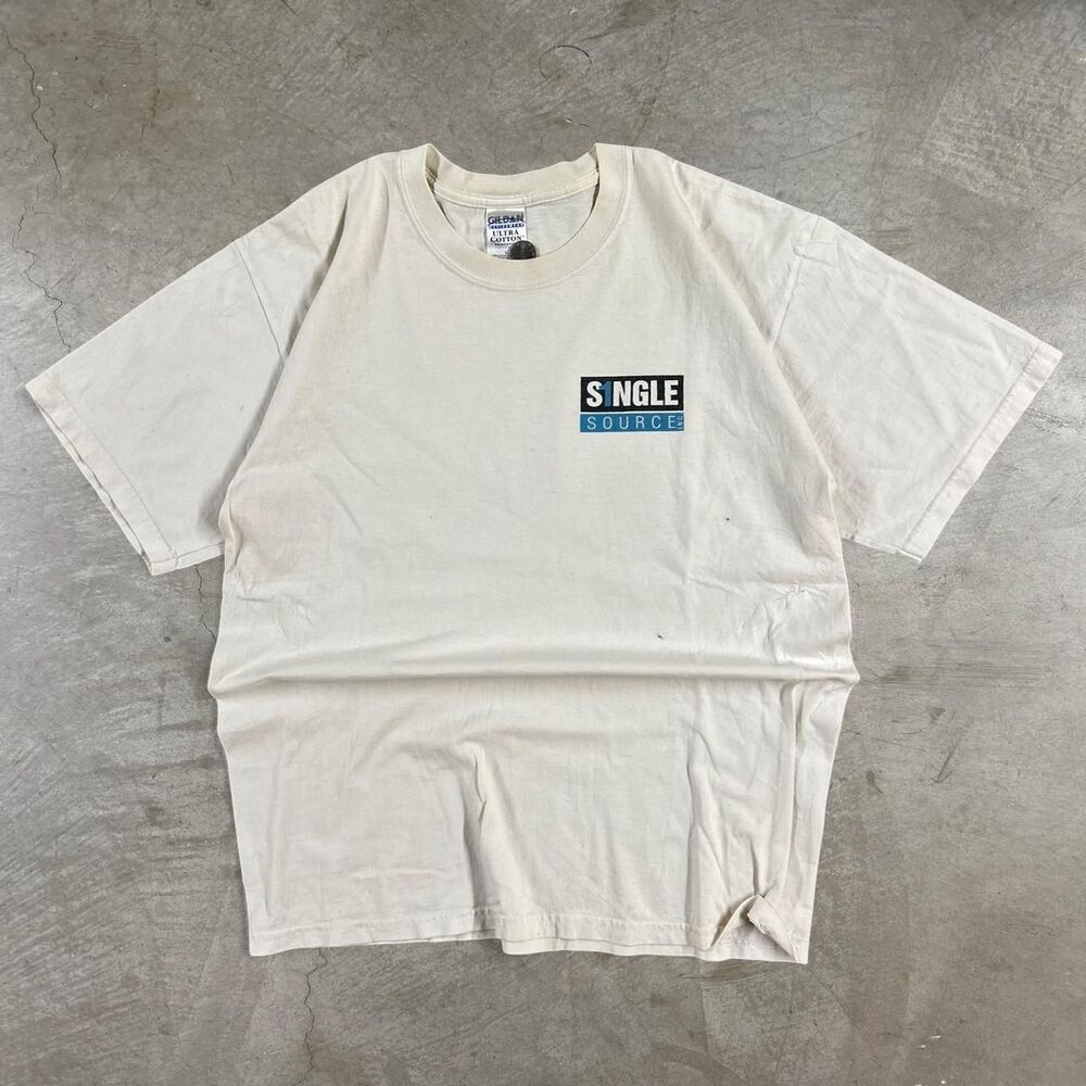 Vintage 90s Hotrod Car Racing graphic white tshirt